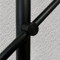 FIVE Railing Noir, Poteau prémonté garde-corps fixation à plat