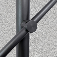 FIVE Railing Anthracite,Poteau prémonté garde-corps,fixation latérale