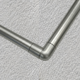 SECO Gris Inox, Coude articulé de tube Ø16 mm
