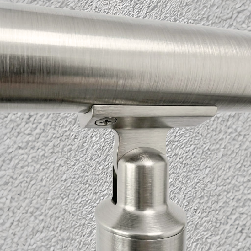 SECO Gris Inox, KIT garde-corps Alu à 5 tubes fixation latérale