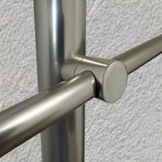 FIVE Railing Gris Inox, Poteau prémonté garde-corps,fixation latérale