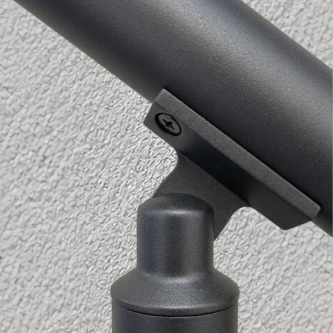ECO Round Anthracite, Garde-corps 5 tubes, fixation à plat