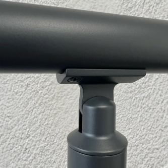 ECO Round Anthracite, Garde-corps 5 tubes, fixation à plat