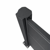 MCFENCE Anthracite, Poteau clôture multiangle à platine [H 1.40m]