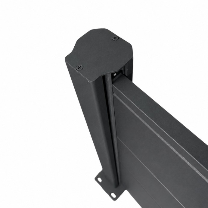MCFENCE Anthracite, Poteau clôture multiangle à platine [H 1.40m]