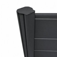 MCFENCE Anthracite, Poteau clôture multiangle à platine [H 1.40m]