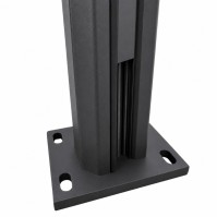 MCFENCE Anthracite, Poteau clôture multiangle à platine [H 1.40m]