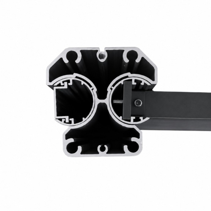 MCFENCE Anthracite, Poteau clôture multiangle à platine [H 1.40m]