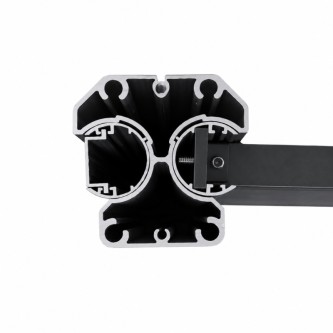 MCFENCE Anthracite, Poteau clôture multiangle à platine [H 1.55m]