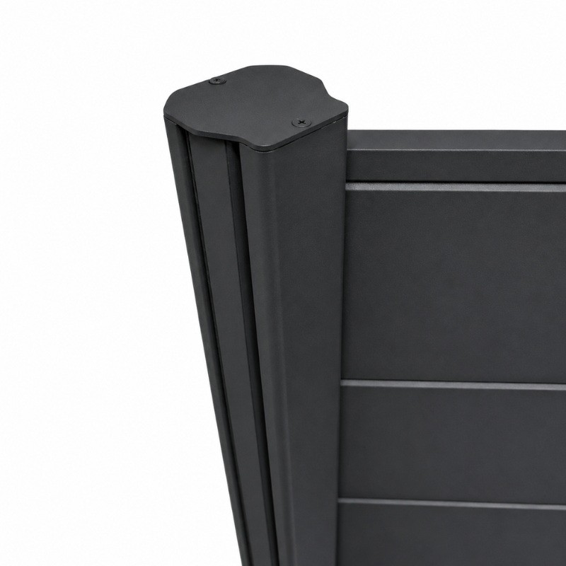 MCFENCE Anthracite, Poteau clôture multiangle à sceller [H 0.95m]