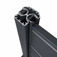 MCFENCE Anthracite, Poteau clôture multiangle à sceller [H 0.95m]