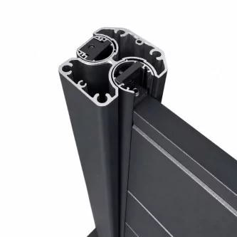 MCFENCE Anthracite, Poteau clôture multiangle à sceller [H 0.95m]