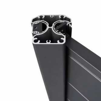 MCFENCE Anthracite, Poteau clôture multiangle à sceller [H 0.95m]