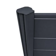 MCFENCE Anthracite, Poteau clôture multiangle à platine [H 0.65m]