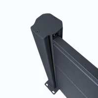 MCFENCE Anthracite, Poteau clôture multiangle à platine [H 0.65m]