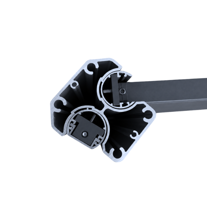 MCFENCE Anthracite, Poteau clôture multiangle à platine [H 0.95m]