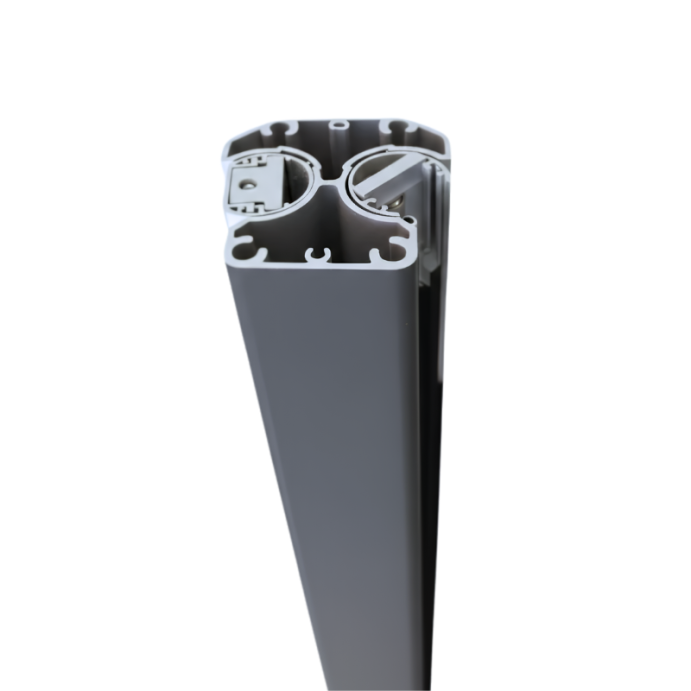 MCFENCE Anthracite, Poteau clôture multiangle à platine [H 0.95m]