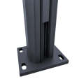 MCFENCE Anthracite, Poteau clôture multiangle à platine [H 1.85m]