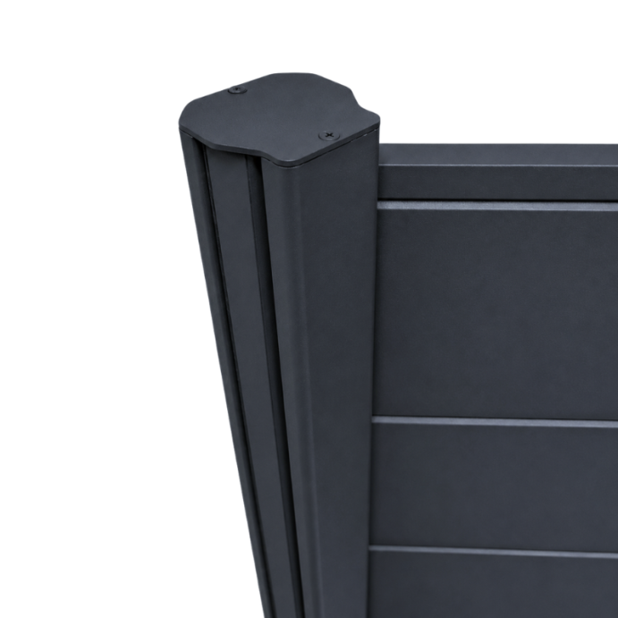 MCFENCE Anthracite, Poteau clôture multiangle à sceller [H 1.40m]
