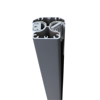 MCFENCE Anthracite, Poteau clôture multiangle [H 0.65m]