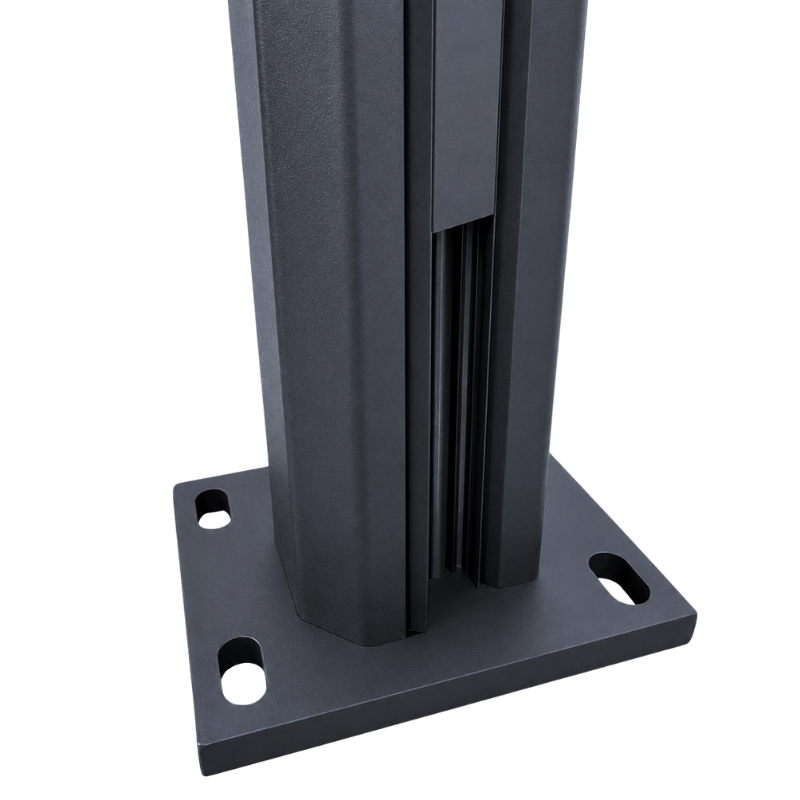 MCFENCE Anthracite, Platine pour poteau clôture multiangle