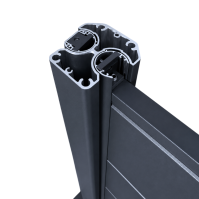 MCFENCE Anthracite, Clôture aluminium persienne à platine [H 1.40 m]