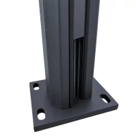MCFENCE Anthracite, Clôture aluminium pleine à platine [H 0.95 m]