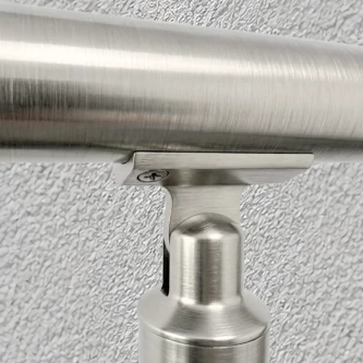 SECO Gris Inox, Poteau prémonté en fixation à plat