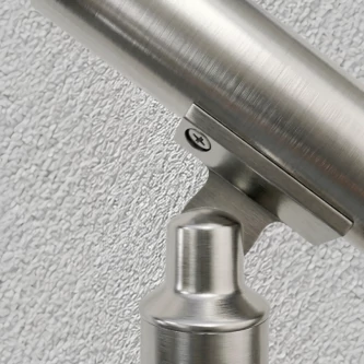SECO Gris Inox, Poteau prémonté en fixation à plat