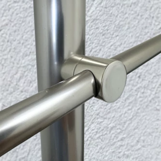 SECO Gris Inox, Poteau prémonté en fixation à plat