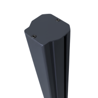 MCFENCE Anthracite, Poteau clôture multiangle à sceller [H 1.85m]