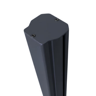 MCFENCE Anthracite, Poteau clôture multiangle à sceller [H 1.85m]