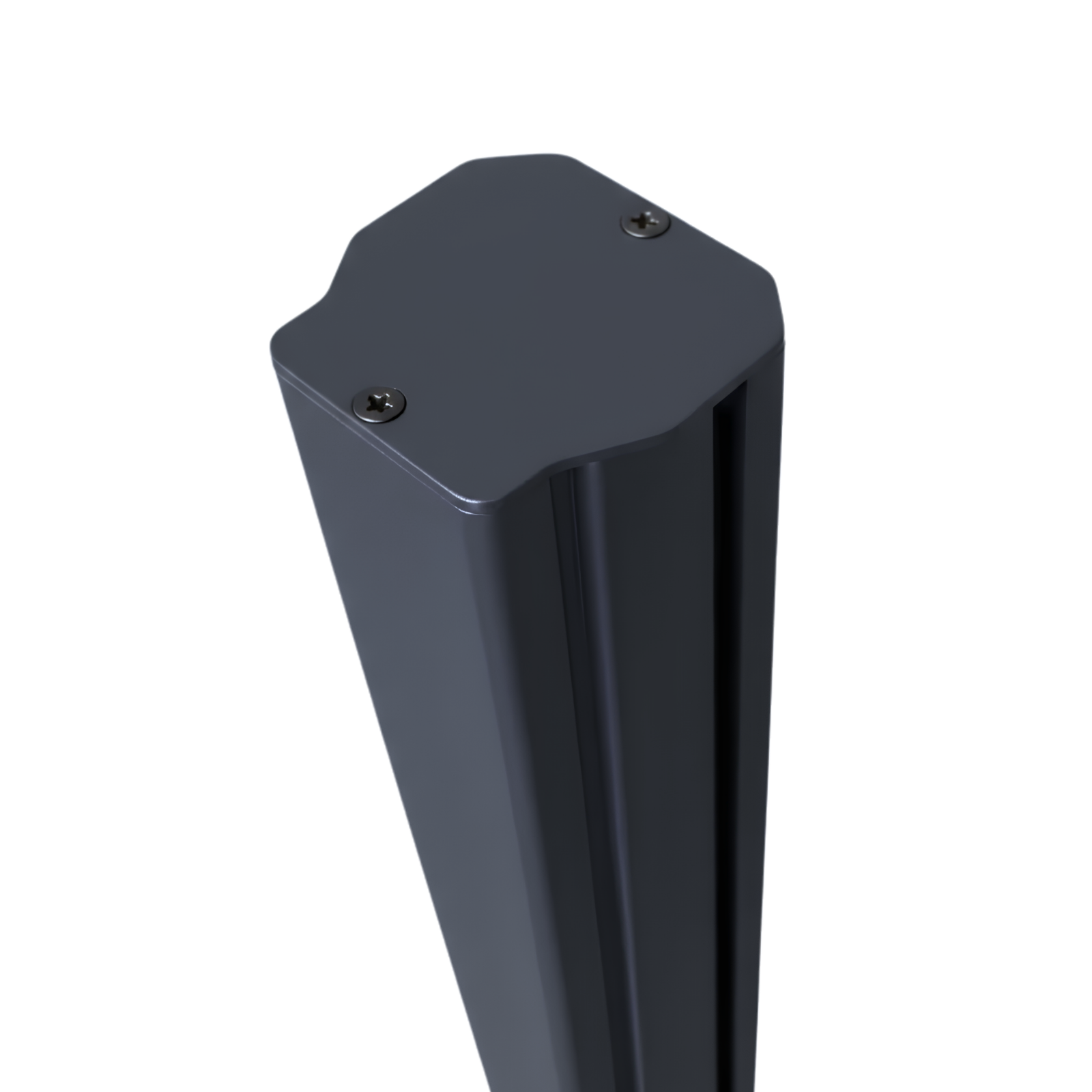MCFENCE Anthracite, Poteau clôture multiangle à sceller [H 1.85m]