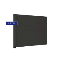 F60 Anthracite, Clôture aluminium pleine [L 2.0 x H 1.2 m]
