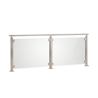 ELEGANT Square, Garde-corps plexiglass, fixation à plat