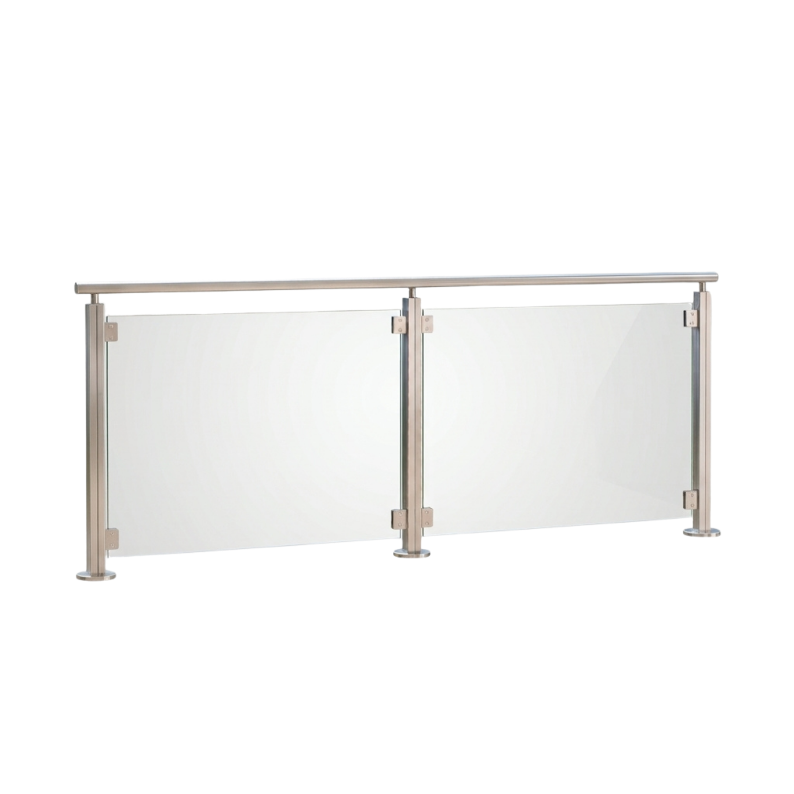 ELEGANT Square, Garde-corps plexiglass, fixation à plat