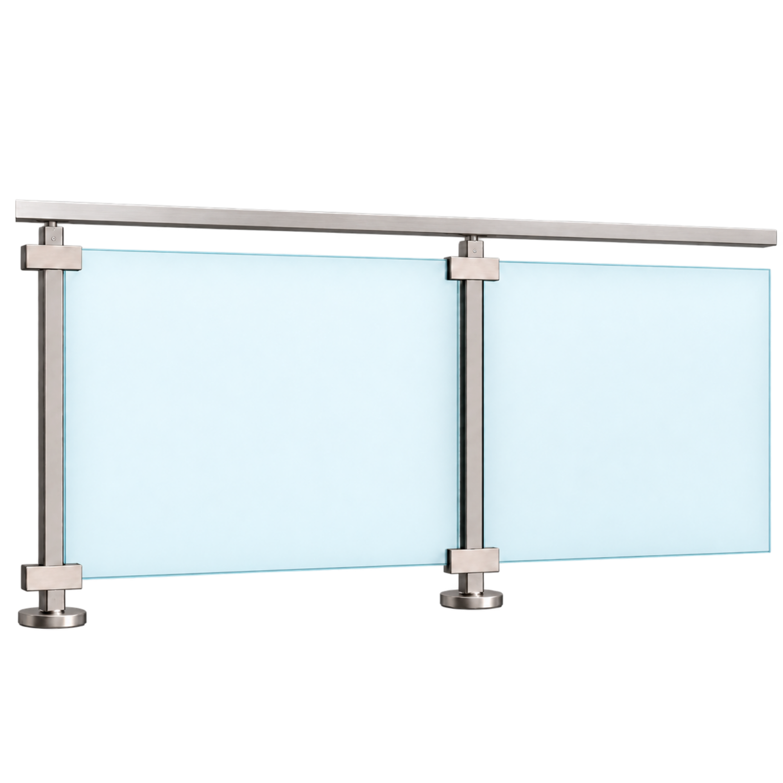 ECO Square, Garde-corps plexiglass, fixation à plat