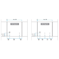 ELEGANT AL50, Point de fixation pour verre (Square)