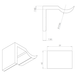 ECO Round, Support mural de rambarde et rampe d'escalier Ø50mm