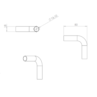 ECO Round, Coude 90° pour tube Ø16 mm
