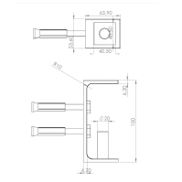 ECO/ELEGANT Square, Platine de fixation latérale