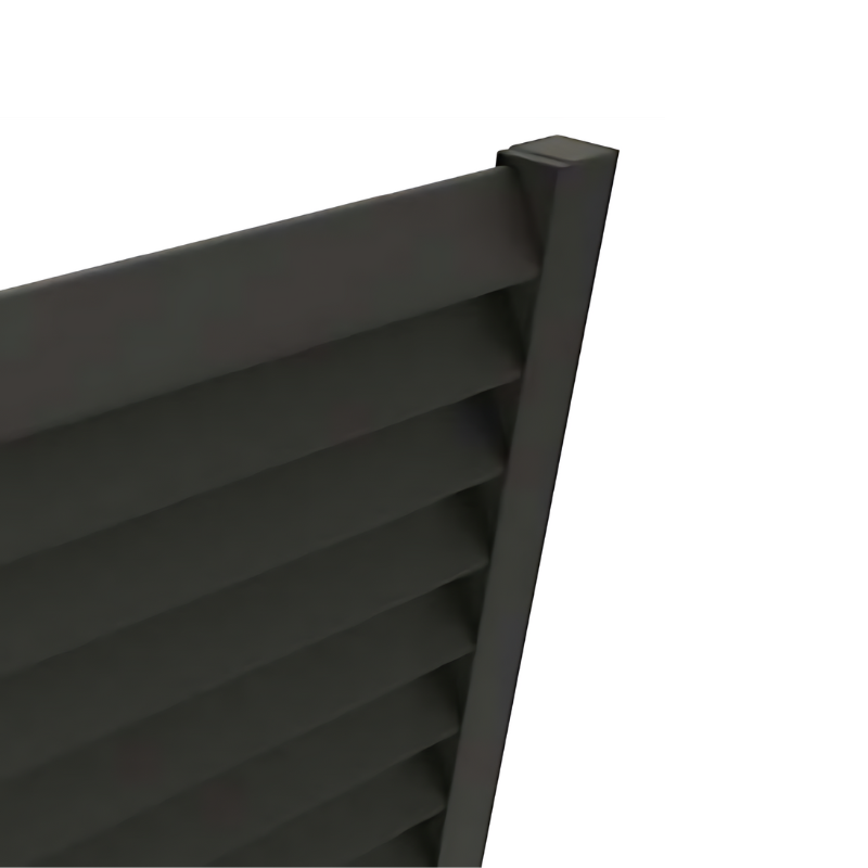 F60 LOUVER Anthracite, Côture aluminium persienne [L 2.0 x H 1.2 m]