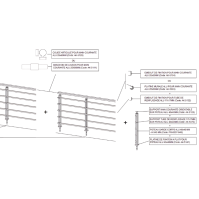 ECO Square, KIT garde-corps Alu 5 tubes fixation à plat