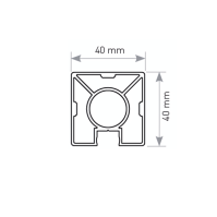 ECO/ELEGANT Square, Poteau Garde-corps Alu fixation à plat