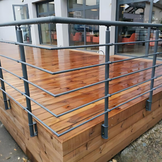 FIVE Railing Anthracite, Garde-corps 5 tubes, fixation latérale