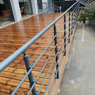 FIVE Railing Anthracite, Garde-corps 5 tubes, fixation latérale