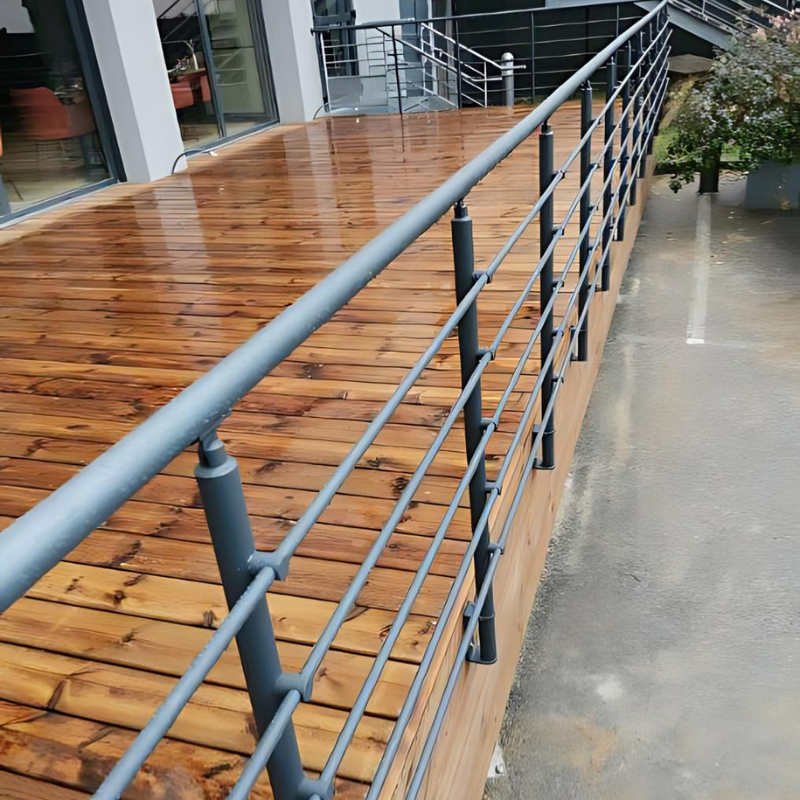 FIVE Railing Anthracite, Garde-corps 5 tubes, fixation latérale