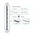 SECO Anthracite, KIT garde-corps Alu à 5 tubes fixation à plat