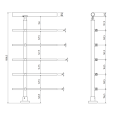 SECO Anthracite, KIT garde-corps Alu à 5 tubes fixation à plat