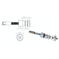 ELEGANT AL50, Point de fixation pour verre (Round)